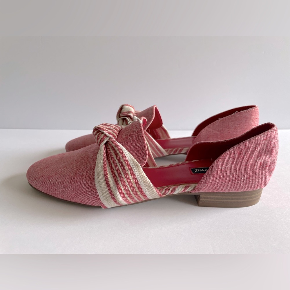 Violet & Red Blush Pink Bow Loafers D’Orsay Flats NWT Size 8 - Picture 5 of 8